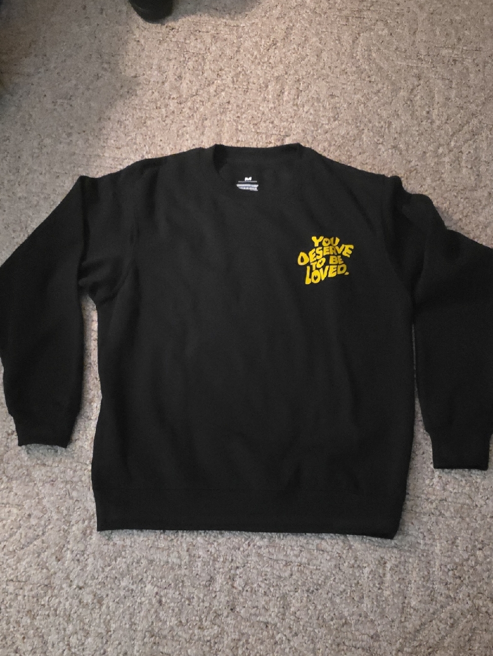 No Sad Days "You Deserve To Be Loved" Crewneck Size Medium